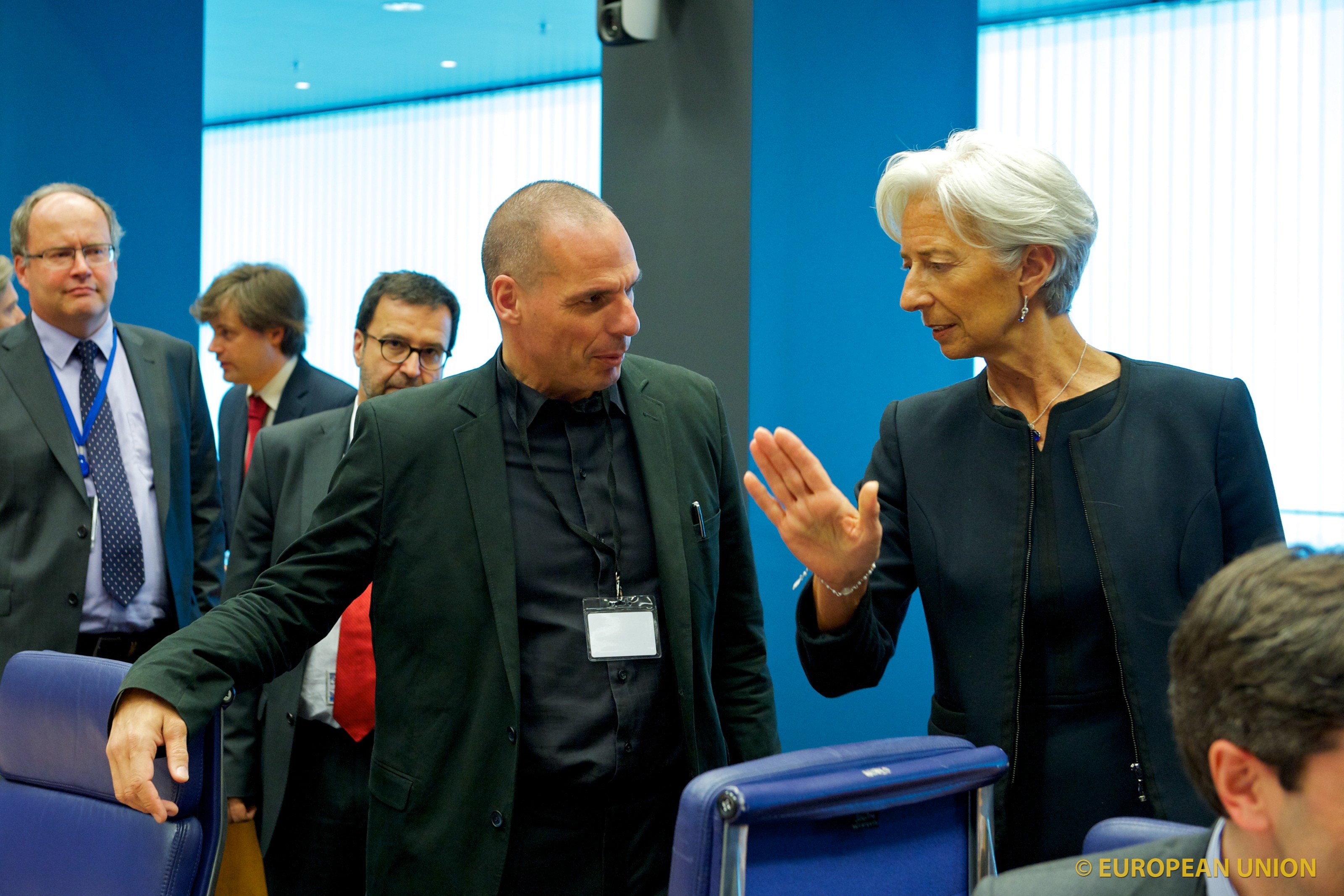 El cara a cara entre Varoufakis i Christine Lagarde (FMI), simbolitza la crisi actual