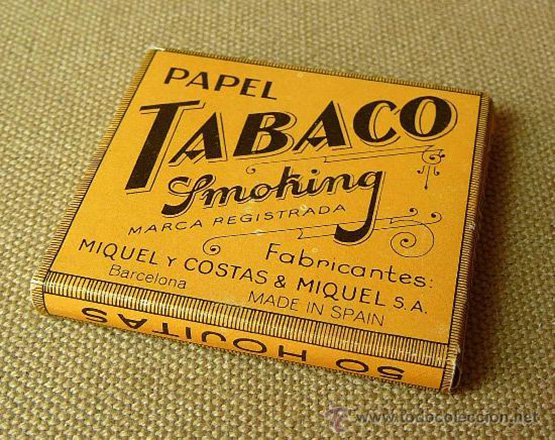 Un dels productes de Miquel y Costas, paper de tabac