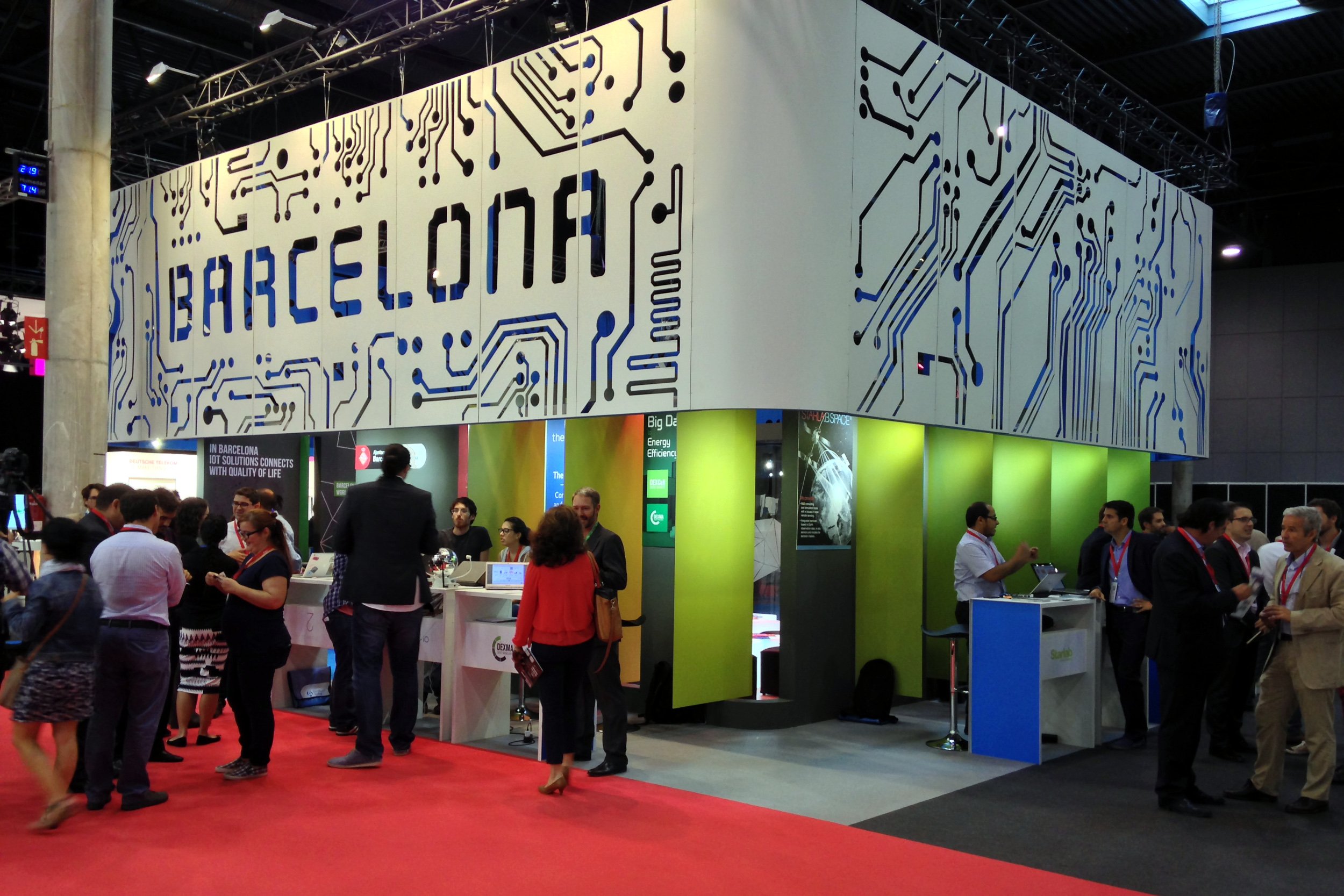 Imatge de l'estand de Barcelona a la fira IOT Solutions World Congress 2015