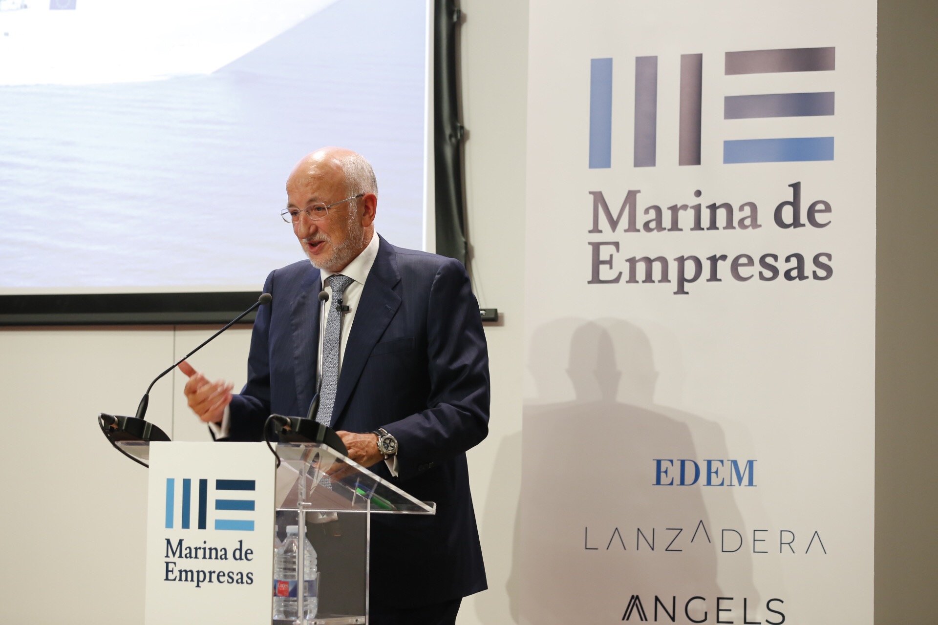 L'empresari valencià Juan Roig, durant l'acte d'inauguració de Marina d'empreses