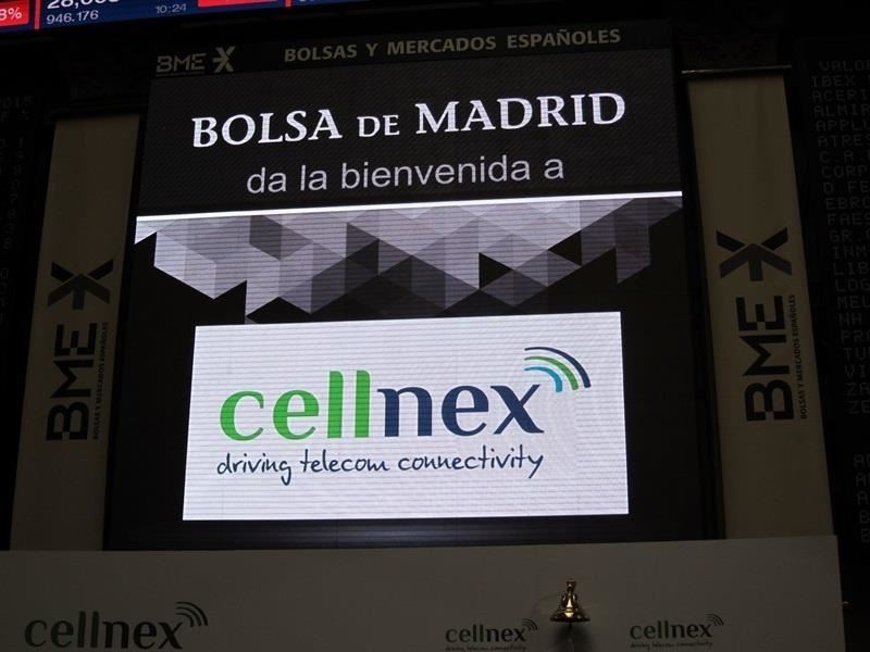 Cellnex durant el dia de la seva sortida a Borsa