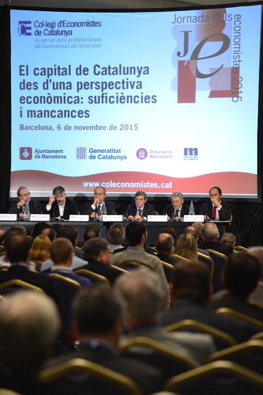 Imatge de la sessió inaugural de la Jornada dels Economistes 2015 a Barcelona