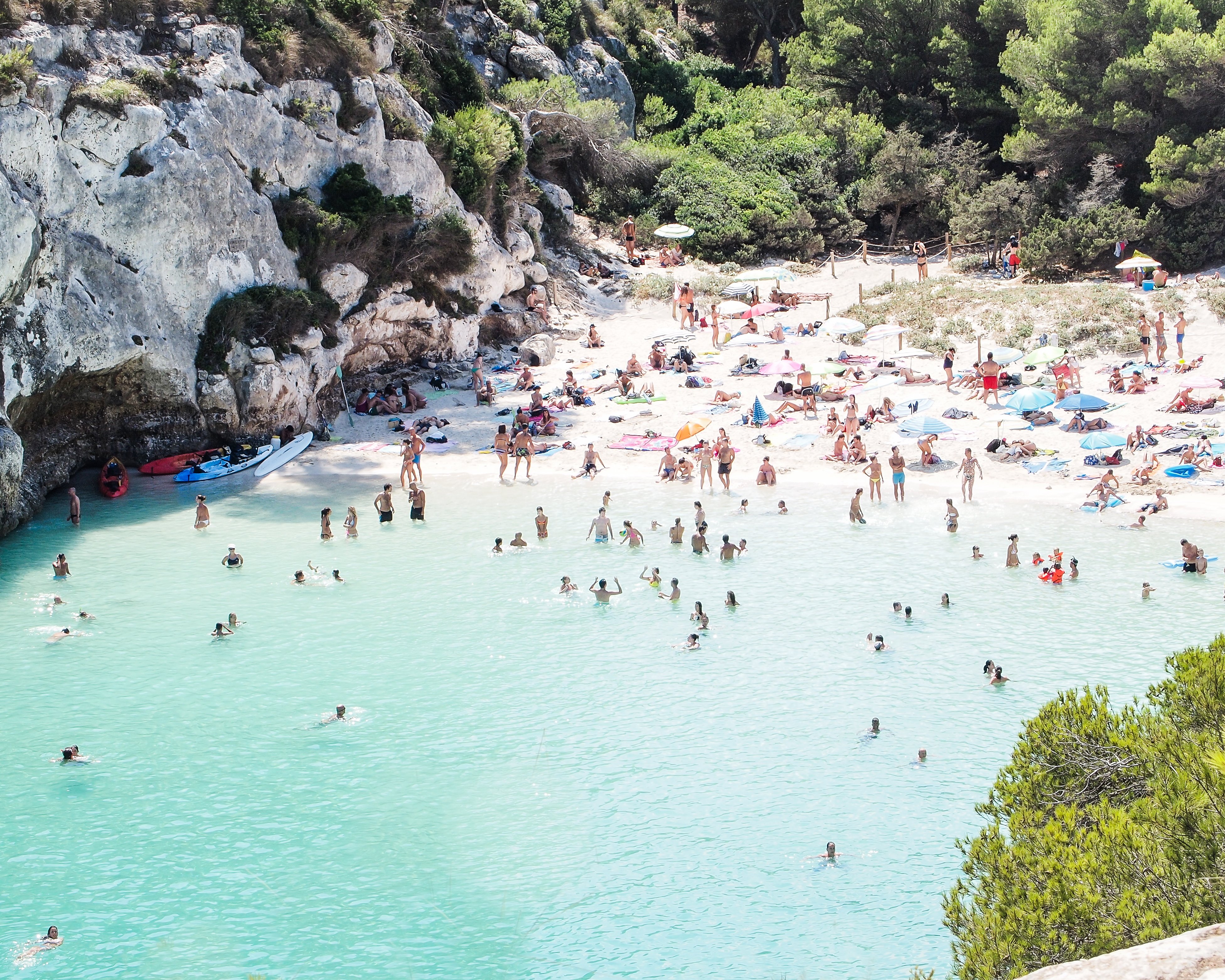 The Macarelleta cove on the island of Menorca